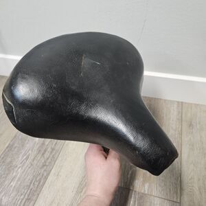 Mesinger Vintage Bicycle Spring Seat Wide Comfort Black Leather Cruiser Retro